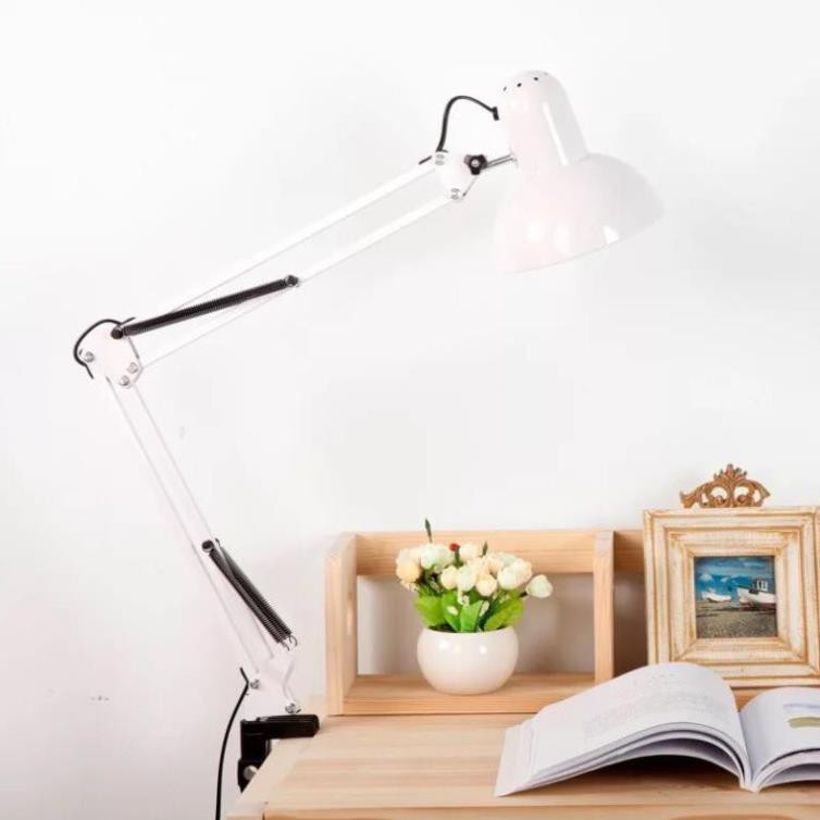 Đèn kẹp bàn chao 15.5cm Đen TẶNG bóng LED