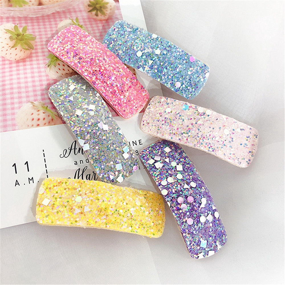 Sparkling Hair Clips BB Clip Color Autumn and Winter New Bright Color Personality Female Students Hair Accessories