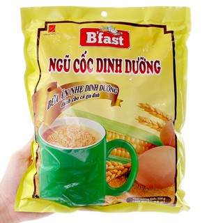 Bột ngũ cốc B'fast dinh dưỡng Canxi cho cả gia đình 500g (20 gói * 25g)