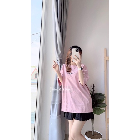 áo thun cotton tay lỡ dáng rộng unise mặc đôi , đơn , nhóm