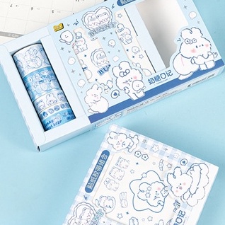 Hộp Sticker Hoạt Hình Thỏ Bunny Trắng Siêu Dễ Thương
