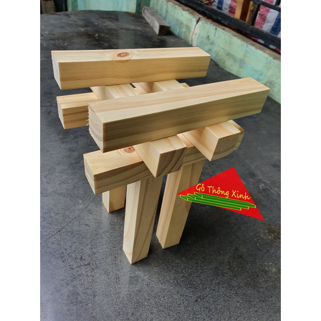 Bó 10 thanh gỗ thông vuông 3x3cm,dài 20cm đã bào láng đẹp 4 mặt dùng làm mô hình,khung sườn,sử dụng được nhiều mục đích