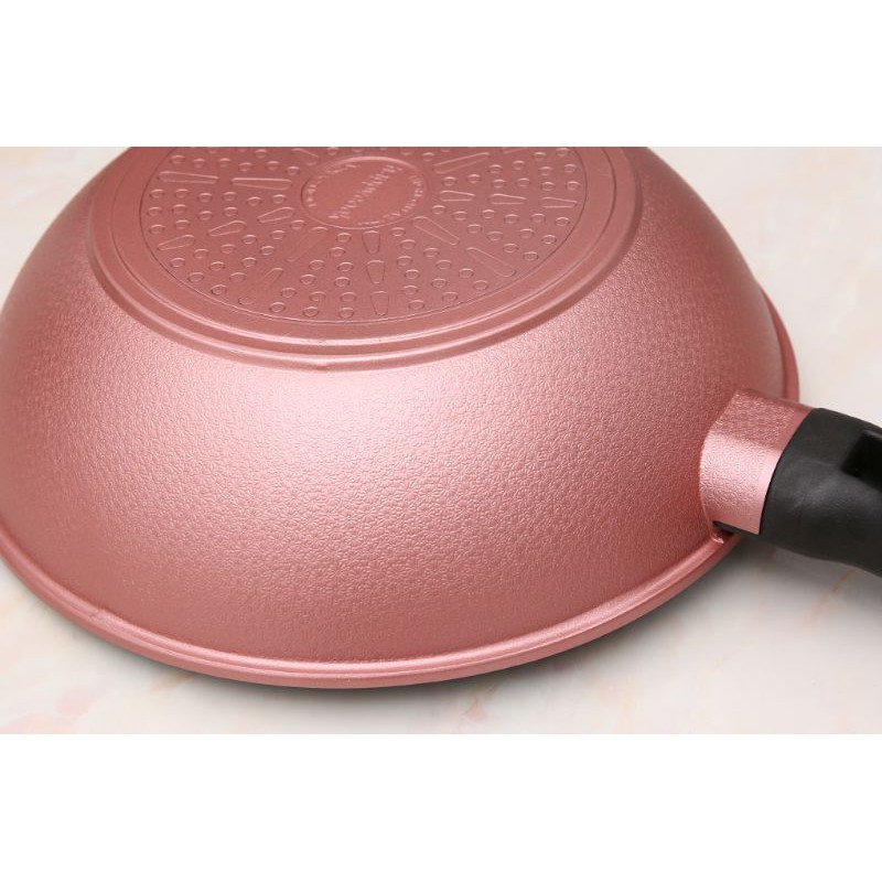 Chảo sâu nhôm chống dính vân đá đáy từ 28cm Happycook Aura AWP-28IH
