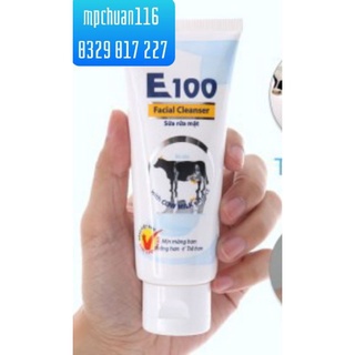 E100 bò 50ml - 80ml -sữa rửa mặt trắng da