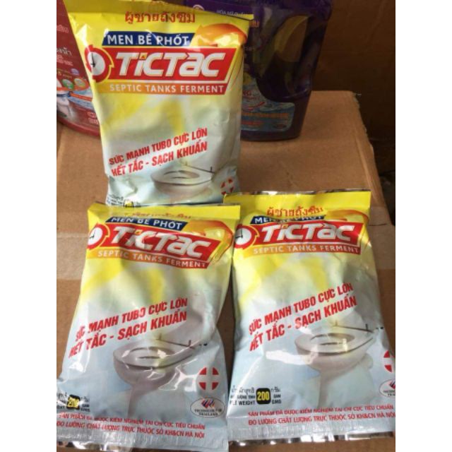 Men bể phốt TICTAC vi sinh ứng dụng (sử lý bể phốt)