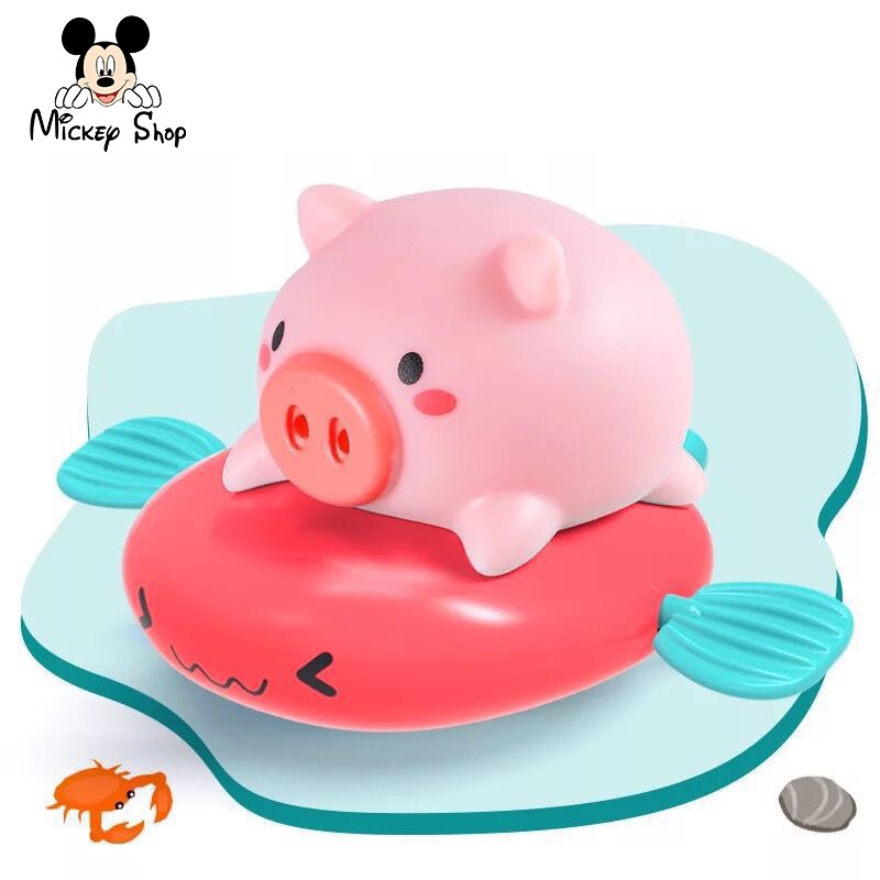 Đồ chơi nhà tắm lợn chèo thuyền phun nước được các bé ưa thích