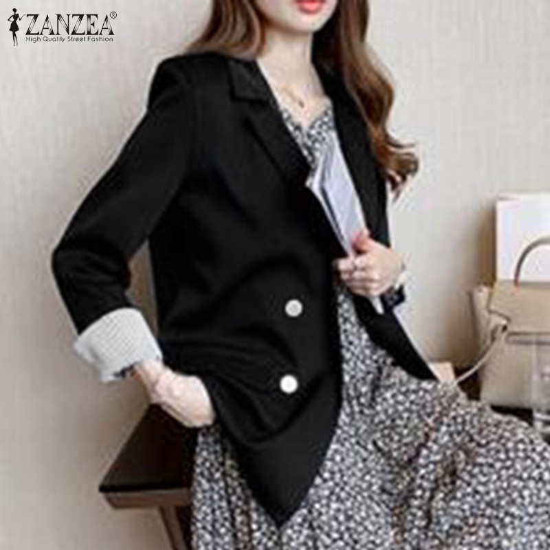 Áo Khoác Vest Zanzea Cài Khuy Tay Dài Phong Cách Thanh Lịch Dành Cho Phụ Nữ | BigBuy360 - bigbuy360.vn