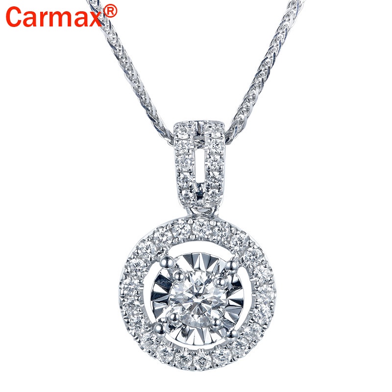 Vòng cổ mặt đính đá kim cương moissanite sang trọng