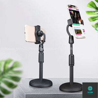 Giá đỡ kẹp điện thoại Livestream, quay video xoay 360 độ hỗ trợ xem phim, quay video