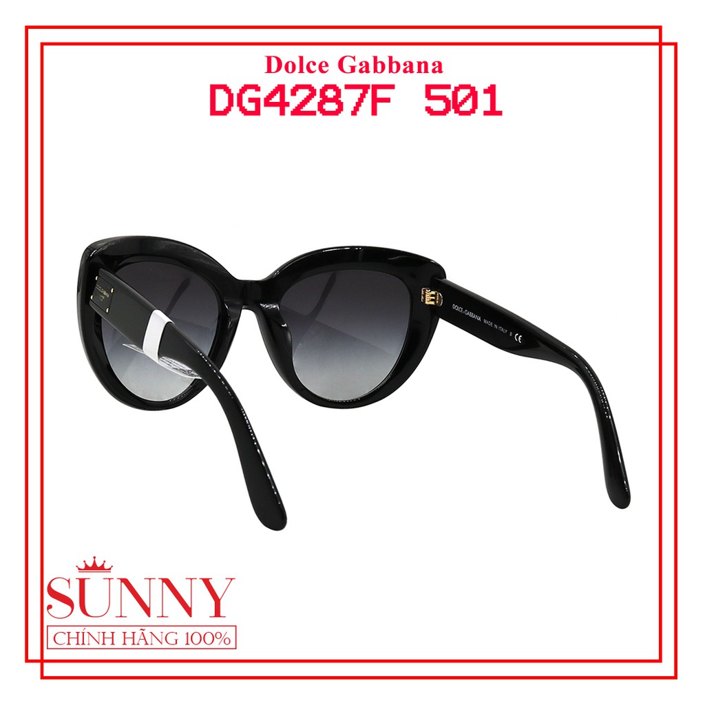 Kính mát chính hãng Dolce Gabbana DG4287F 501 màu sắc thời trang, thiết kế dễ đeo bảo vệ mắt