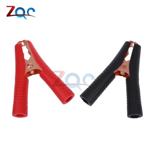 Set 2 kẹp hàm cá sấu 100A màu đỏ + đen 90mm