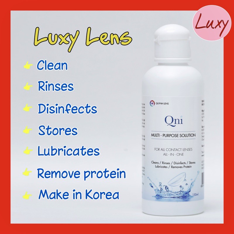 Nước Ngâm Lens Hàn Quốc LUXY LENS 150ml Chính Hãng - Chất Lượng Số 1 Hà Nội