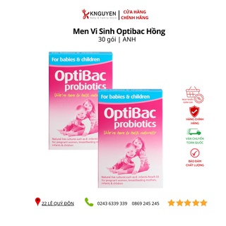 [Hàng Air] Men vi sinh Optibac trẻ sơ sinh - UK - 30 gói (Hồng)
