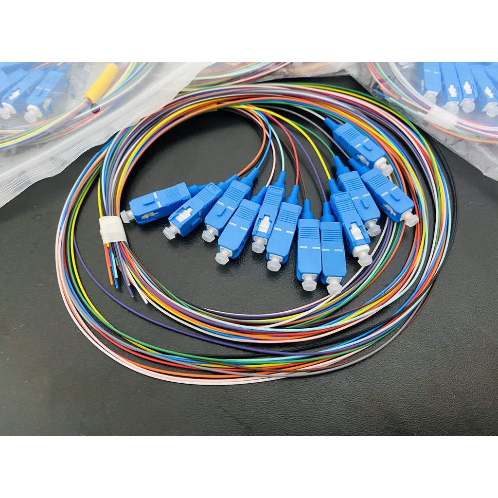Dây hàn quang Pigtail SC/UPC 1.5m 12 màu