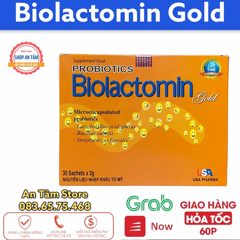 CỐM VI SINH BIOLACTOMIN GOLD  CÂN BẰNG HỆ TIÊU HÓA ĐƯỜNG RUỘT  CHỐNG TÁO BÓN  KÍCH THÍCH ĂN NGON