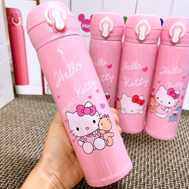 Bình Giữ Nhiệt Hello Kitty Siêu Dễ Thương Chất Liệu Inox 304