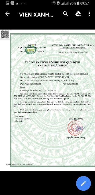 Viên nhàu Hương Thanh Hộp xanh 500gr - NONI PILL