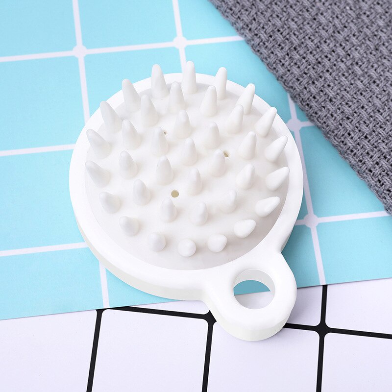 1PC Lược massage da đầu màu trắng làm sạch và chăm sóc chân tóc Lược massage da đầu