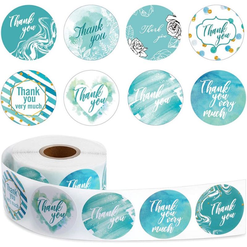 20-500 nhãn dán sticker cảm ơn siêu đẹp dành cho người bán hàng size 2.5cm