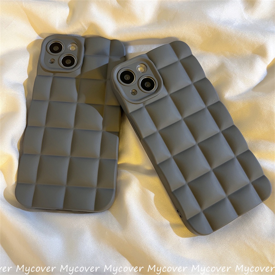 Ốp Điện Thoại Silicone Mềm Chống Sốc Màu Trơn Sọc Caro Xám Cho iPhone 11 12 13 Pro Max X Xr Xs 8 7 6 Plus SE 2020