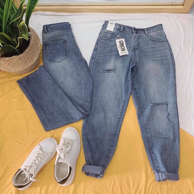 Quần Jeans Boyfriend rách gối (VNXK)