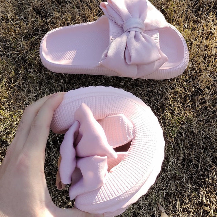 Dép Sandal Đế Mềm Chống Trượt Đính Nơ Dễ Phối Đồ