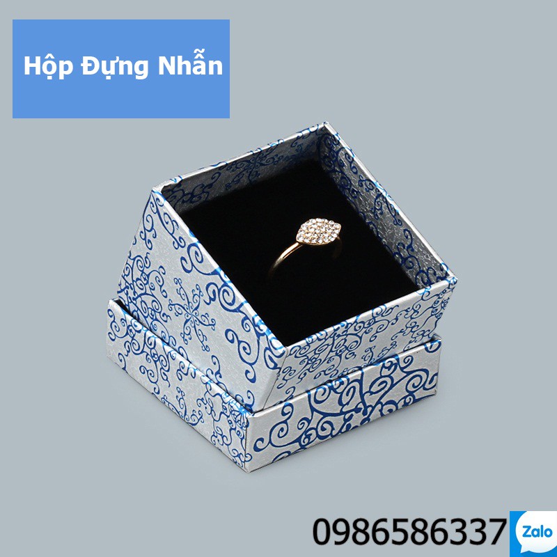 [COMBO 20]Hộp nhẫn, dây chuyền, vòng, bộ trang sức bằng giấy nhũ bạc hoa văn sang trọng