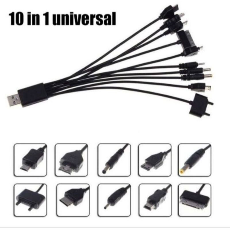 BỘ DÂY KẾT NỐI SẠC TÍN HIỆU USB CHIA 10 ĐẦU ĐA NĂNG TIỆN DỤNG LOẠI TỐT
