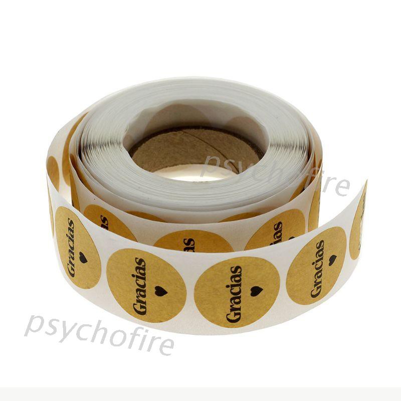 Set 500 Nhãn Dán In Chữ Thank You