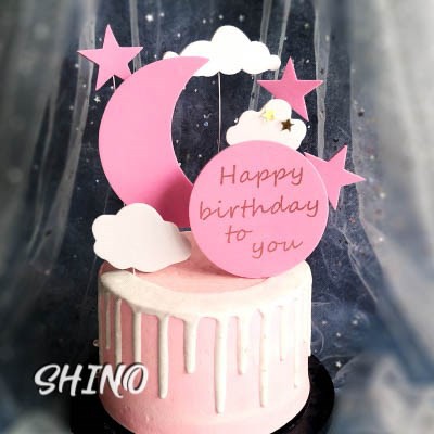 Topper/Que cắm mây trăng sao