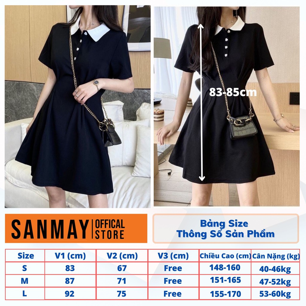 Váy Polo Nữ SANMAY Dáng Suông Cao Cấp Đầm Thun Ôm Body Đi Dự Tiệc Cưới Công Sở Đi Chơi Hàn Quốc Sang Trọng VD037