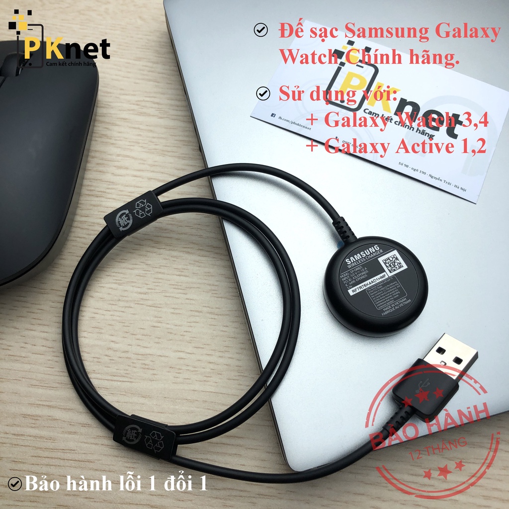 Đế sạc samsung galaxy watch 3/4, samsung active 1/2 Chính hãng [Bảo hành 12 tháng]