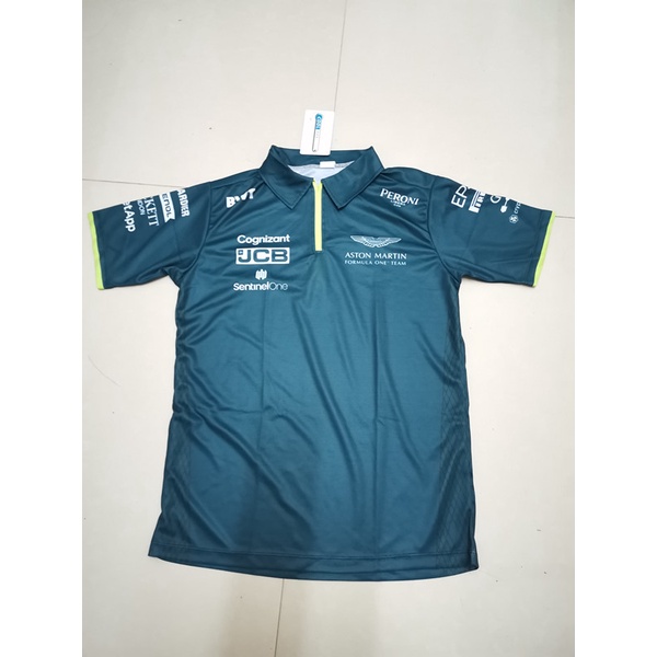 2022 Mới F1 Racing Suit + Aston Martin Cognizant F1 Jersey + Mùa Hè Unisex Áo Sơ Mi Polo Tay Ngắn