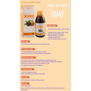 Siro Tỏi Đen Kimo - Chăm Sóc Sức Khỏe Toàn Diện