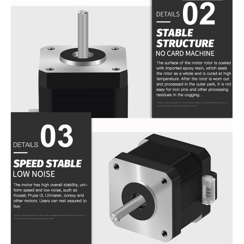 Động Cơ Bước Nema17 42BYGH 38mm 0.9 42 Bước° Túi Đựng Laptop 17HS4401 17HS4401 17HS4401S