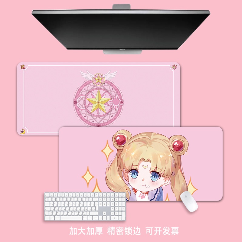 Sailor moon Tấm Lót Chuột Bàn Phím Máy Tính Cỡ Lớn In Hình Thủy Thủ Mặt Trăng Dễ Thương