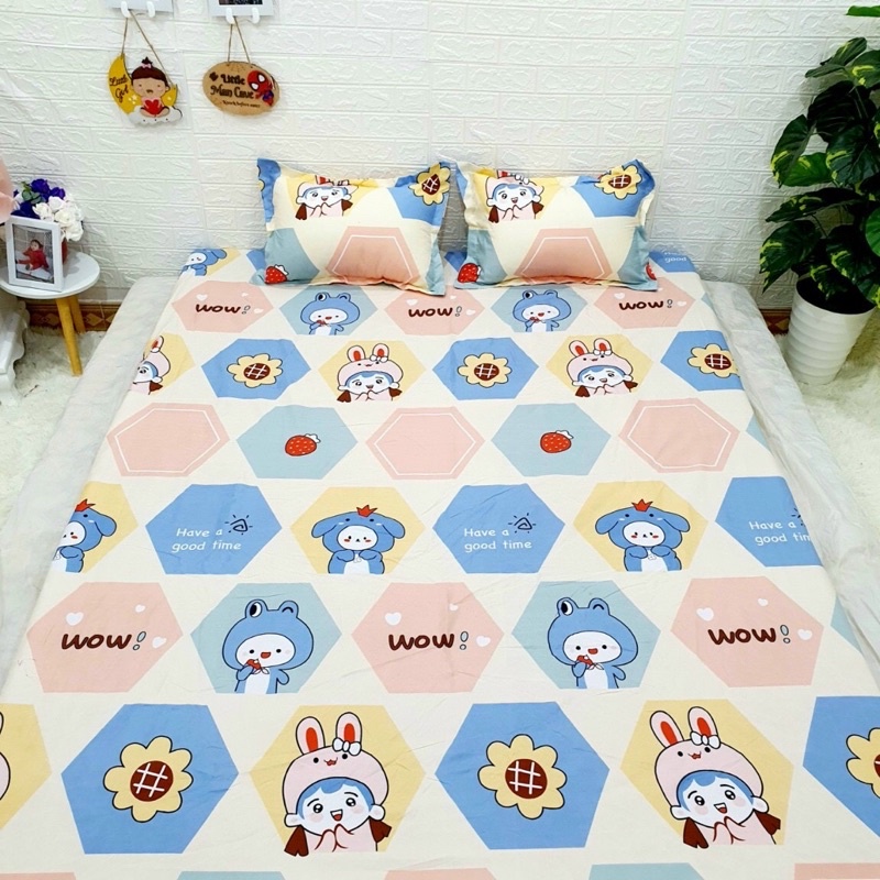 Ga Trải Giường Poly Cotton M6/M8 Nhiều Mẫu Tùy Chọn Có kèm 2 vỏ gối (Khách chọn mẫu để lại ghi chú nhé)