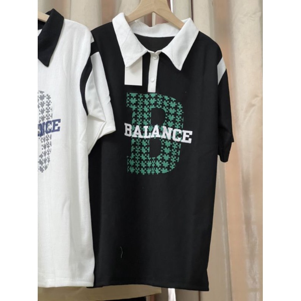 Áo Polo Tổ Ong  Balance Unisex  🌸 Thun kiểu form rộng tay lỡ phông phối cổ sơ mi hàn quốc đẹp 🌸