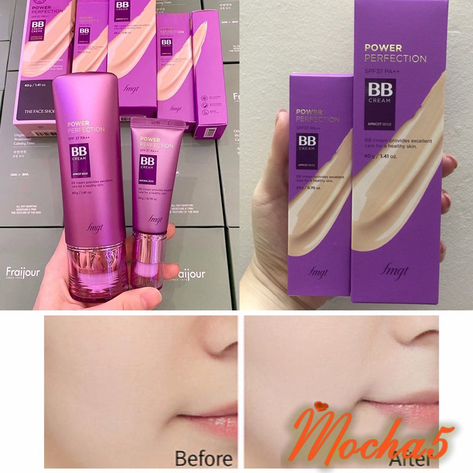 Kem nền trang điểm The Face Shop BB Cream Face it Power Perfection BB tím TFS 20-40g