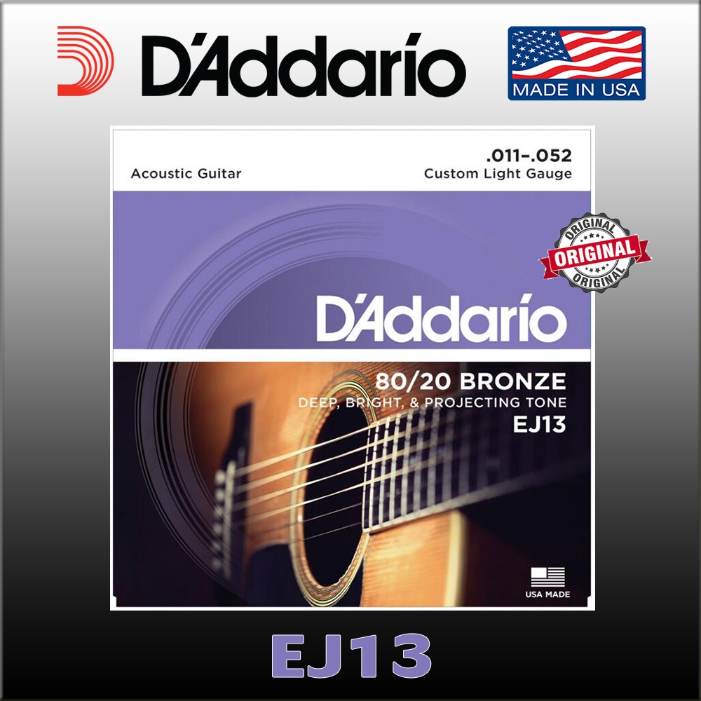D'ADDARIO DADDARIO D aDDario EJ13 EJ15 EJ16 80/20 Bronze Acoustic Strings Extra Light 11-52 Dây đàn 