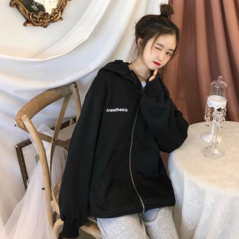 Áo Khoác Nỉ Có Mũ Anesthesia Ulzzang Unisex(Hàng Sẵn)