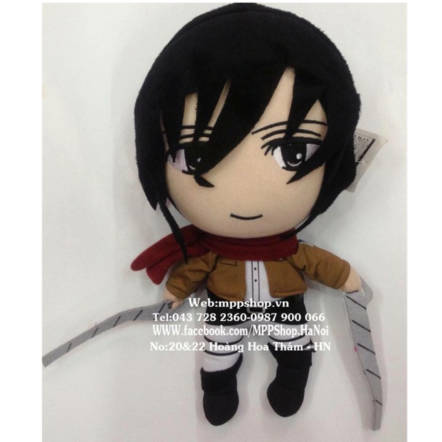 Gấu bông attacktitan mikasa