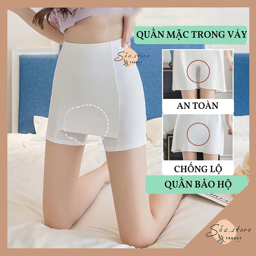 Quần bảo hộ nữ mặc váy, chất đúc su siêu mát thiết kế hai lớp co giãn an toàn chống lộ Soc-store