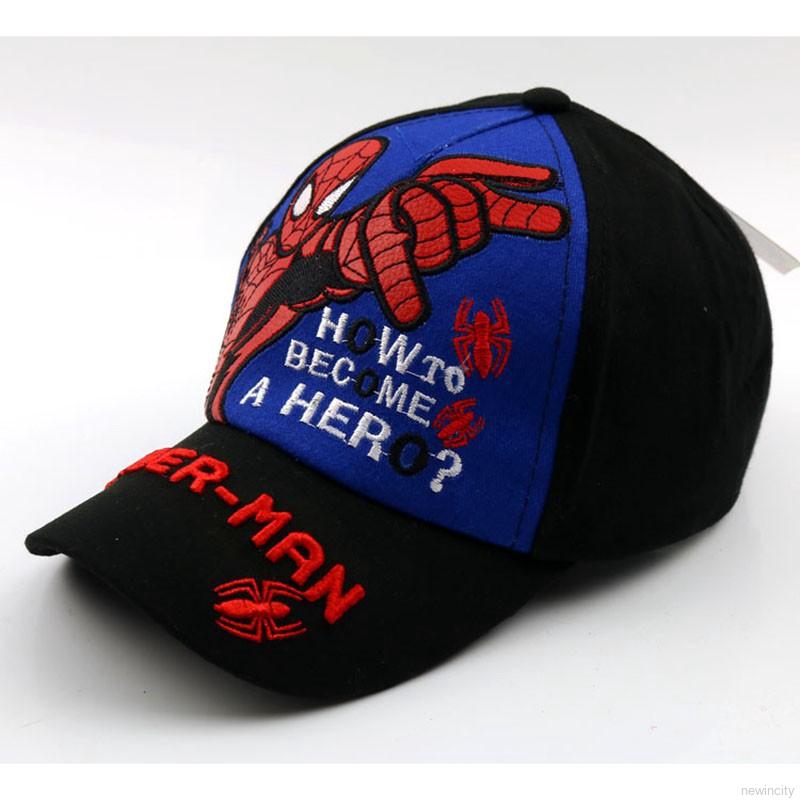 Mũ lưỡi trai in hình người nhện cho bé trai