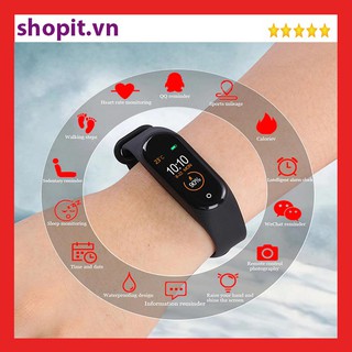 Vòng đeo tay thông minh Band M4 chống nước IP67 - theo dõi dõi sức khỏe – thông báo cuộc gọi - tin nhắn tiếng việt