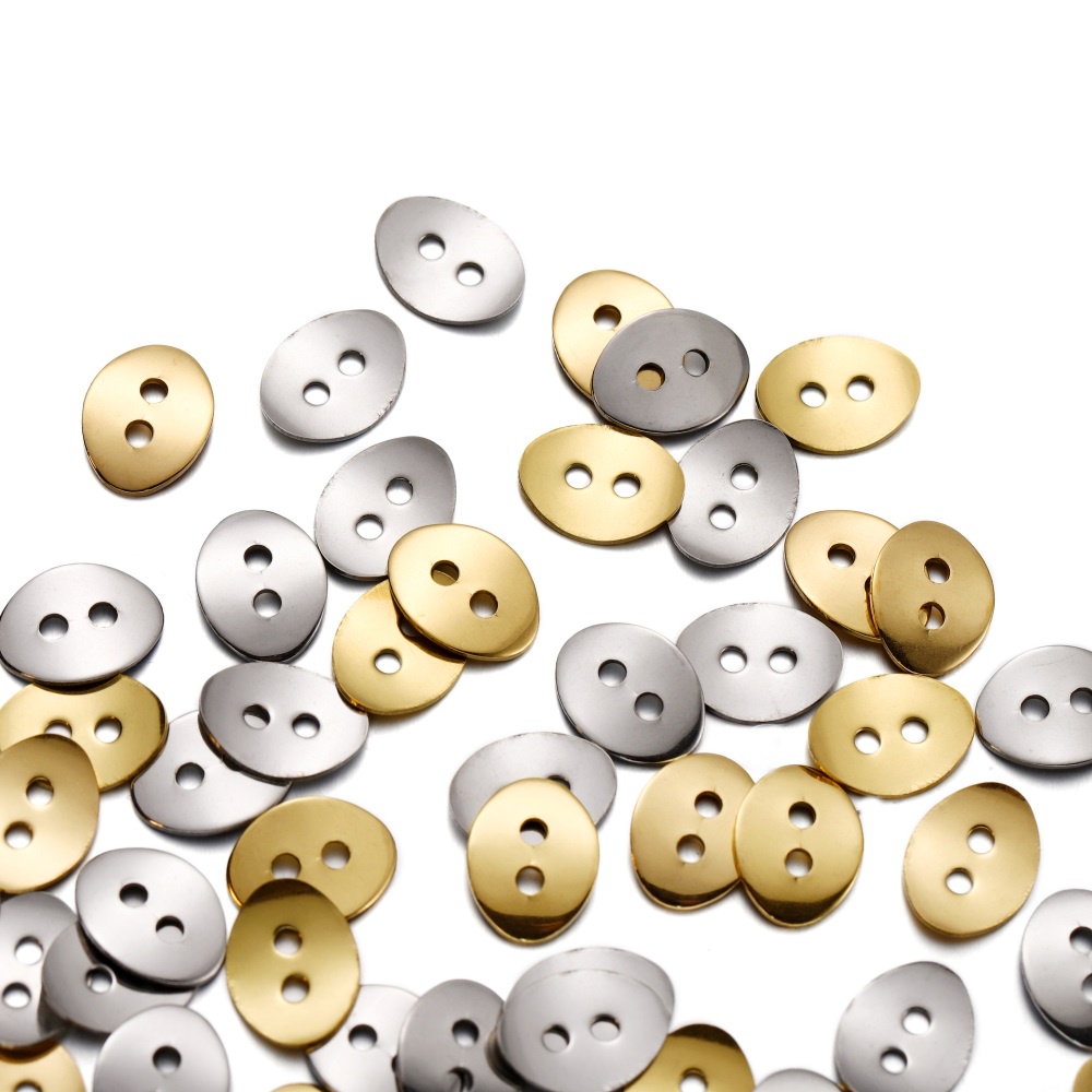 Set 20/ 50 mặt dây chuyền ST.KUNKKA hình oval làm trang sức bằng thép không gỉ