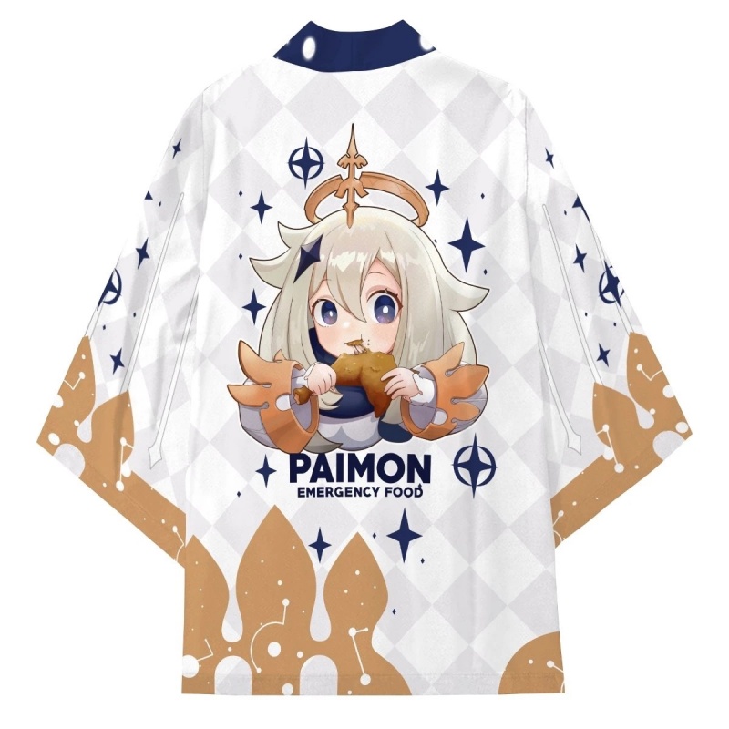 Áo Kimono hóa trang họa tiết 3D nhân vật trong game Genshin Impact Morax Zhong Li cho nam và nữ