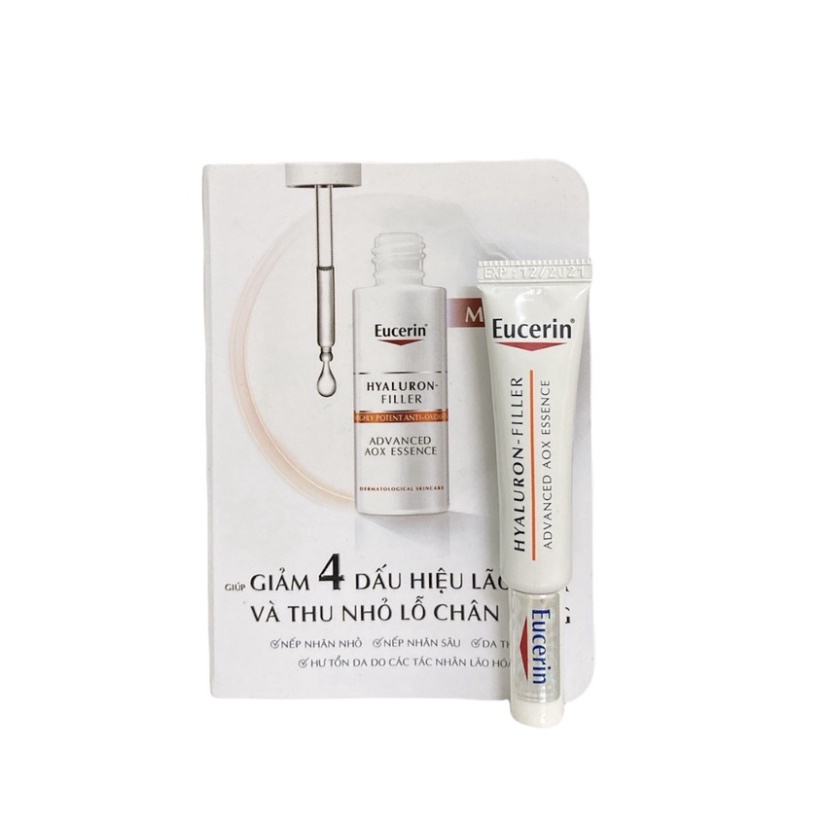 Sample Tinh Chất Cấp Ẩm Giúp Giảm Dấu Hiệu Lão Hóa Eucerin Hyaluron-Filler Advanced AOX Essence Serum 5ml