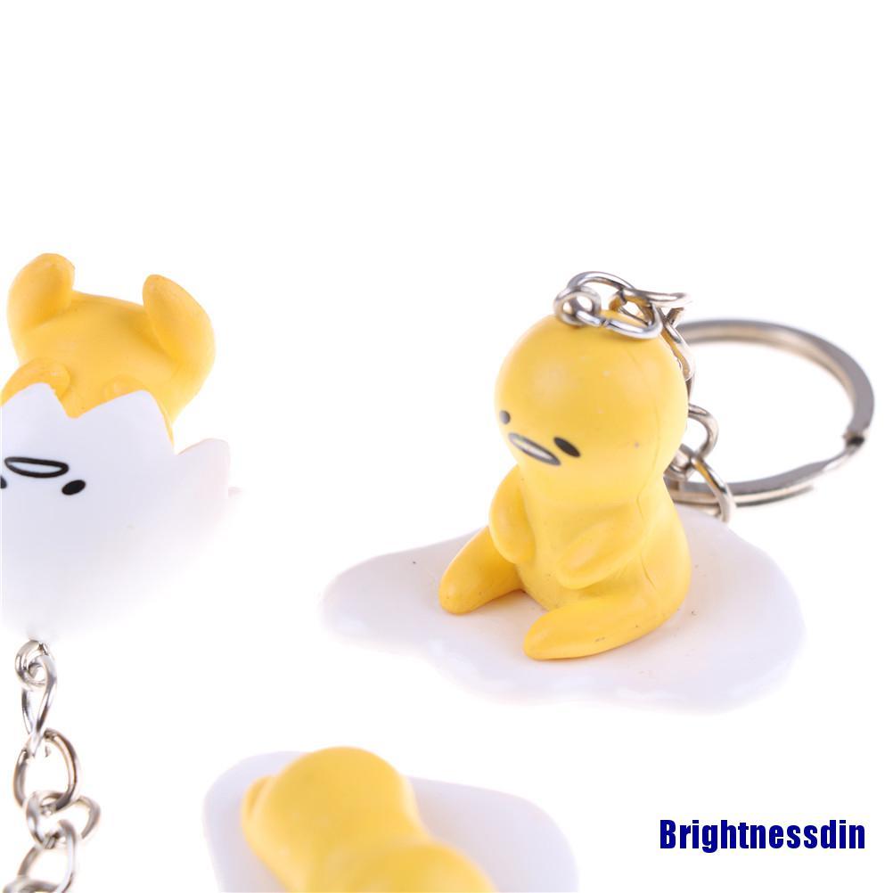 1 móc khóa hình quả trứng lười Gudetama bằng PVC 2-3cm