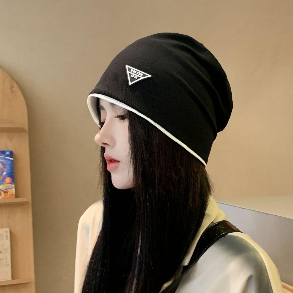 NICKOLAS Mũ Beanie Màu Trơn In Chữ Phong Cách Hàn Quốc Thời Trang Cho Nam Và Nữ